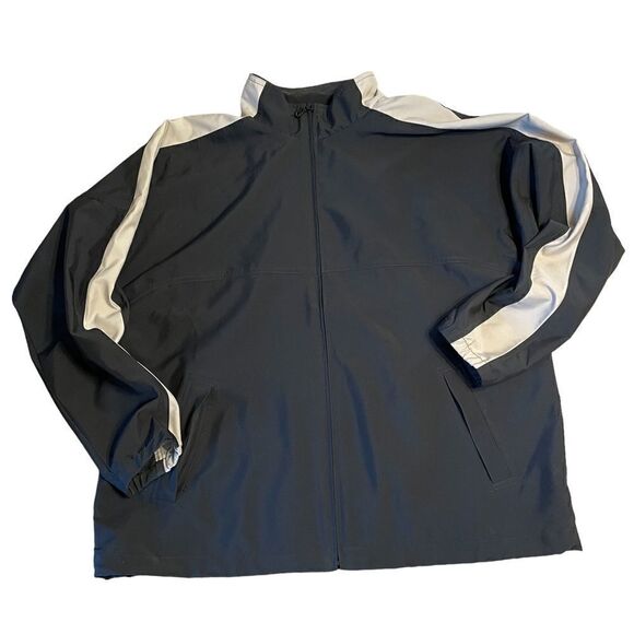 Black and Beige Cutter and Buck Golf Zip up Jacket - Picture 1 of 10